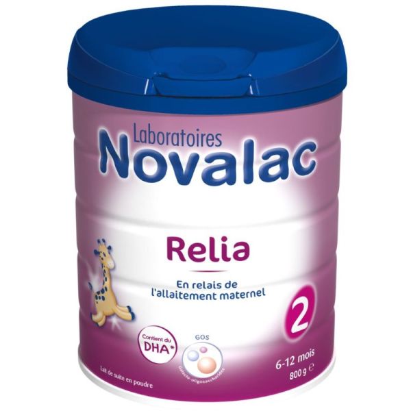 Novalac Relia 2 Lait en Poudre de Relais 2ème Âge 6-12 Mois - 800g