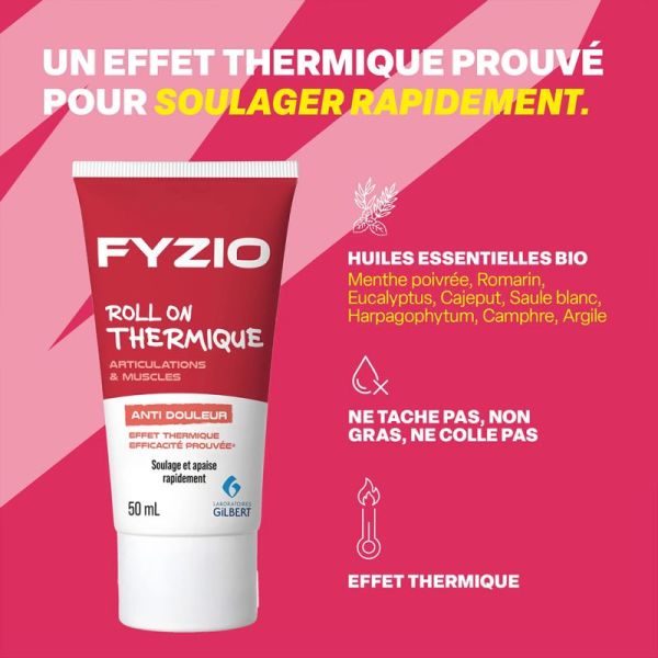 Gilbert Fyzio Roll-on Thermique 50ml – Soulagement des douleurs musculaires
