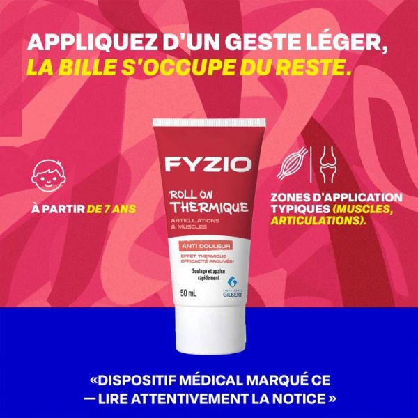 Gilbert Fyzio Roll-on Thermique 50ml – Soulagement des douleurs musculaires