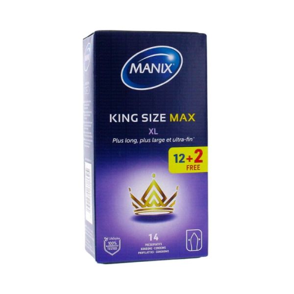 Manix King Size Max - 14 préservatifs grande taille