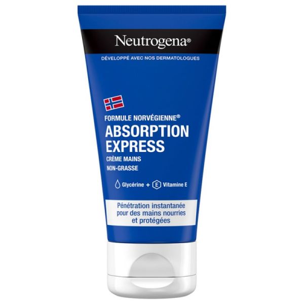 Neutrogena Crème Mains Absorption Express - 75 ml - Hydrate, protège et adoucit sans effet gras