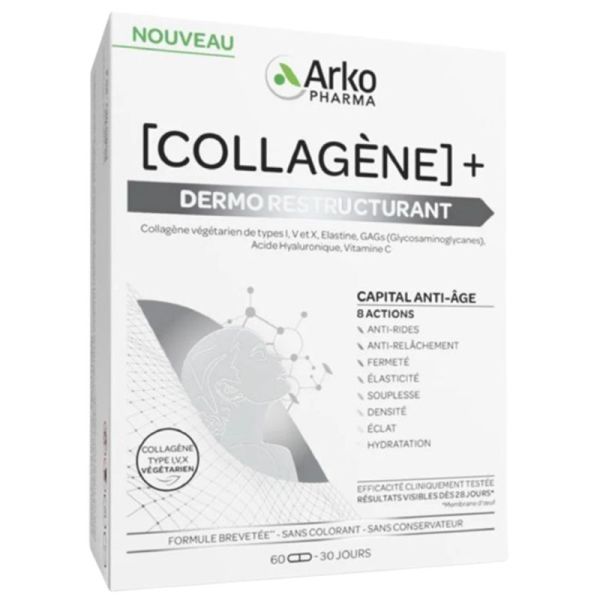 Arkopharma Collagène + Dermo Restructurant 60 Gélules – Fermeté et éclat