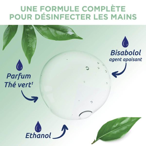Baccide Gel Hydroalcoolique Mains Thé Vert - 100ml - Désinfection rapide, parfum frais