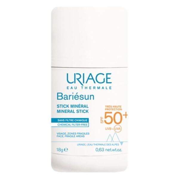 Uriage Bariésun Stick Minéral SPF50+ - 18g - Peaux sensibles et intolérantes