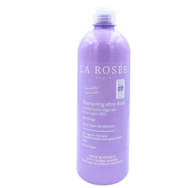 La Rosée Shampoing Ultra-Doux Recharge 400 ml – Soin lavant protecteur à la kératine et aux graines de lin BIO