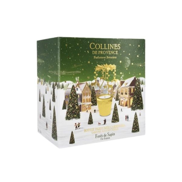 Collines de Provence Carrousel Bougie Parfumée de Noël Forêt de Sapin 360g - Ambiance féérique et fragrance boisée aux notes de sapin