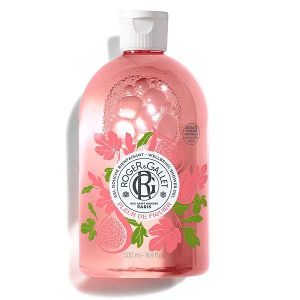 Roger & Gallet Gel Douche Bienfaisant - Fleur de Figuier - Nettoie et Parfume la Peau - 500ml