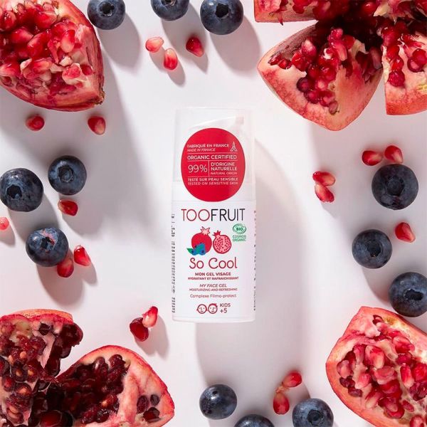 Toofruit So Cool Gel Visage - 30ml - Hydrate, rafraîchit et apaise la peaux des enfants dès 5 ans
