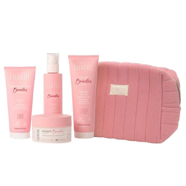 Luxéol La Routine Boucles - Shampooing + Masque + Crème de Soin + Gelée + Trousse OFFERTE - Soin complet
