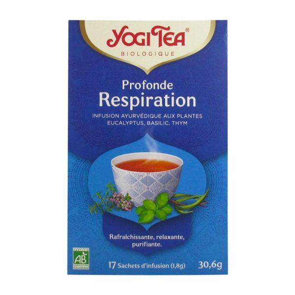 Yogi Tea Profonde Respiration Bio - Rafraîchissante et Apaisante - 17 Sachets