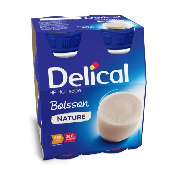 Delical Boisson Lactée HP/HC Nature - 4 x 200ml