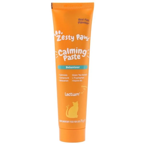 Zesty Paws Calming Apaisant Chat - 75g - Pâte orale anti-stress au goût de poisson