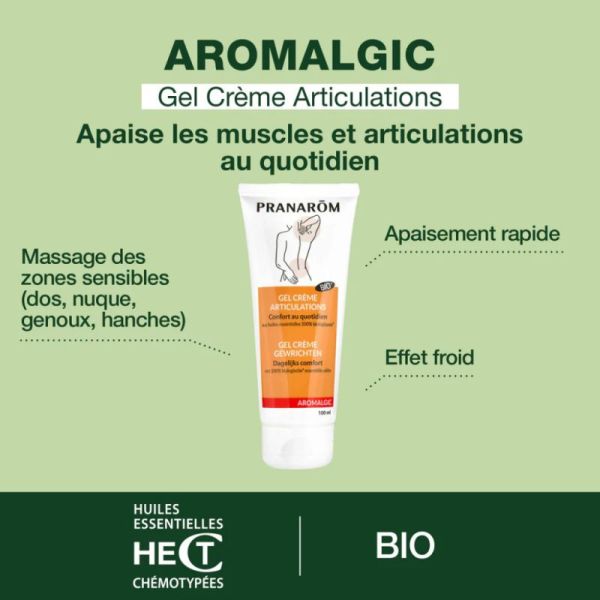 Pranarôm Gel Crème Articulations et Muscles Aromalgic Bio - 100 ml