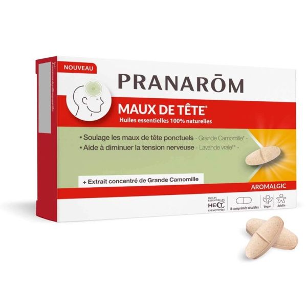 Pranarôm Aromalgic Comprimés Maux de Tête - 8 Comprimés