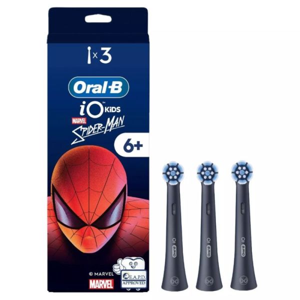 Oral-B iO Kids Marvel Spiderman Brossette de Brosse à Dents Électrique 6 Ans et + - Lot de 3
