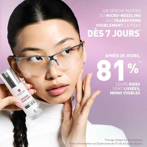 Erborian Ginseng Micro Shot Serum Advanced 0.3% - Sérum anti-âge intensif, rides installées et fermeté absolue