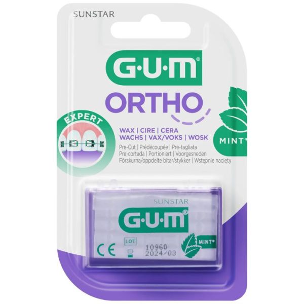 GUM Ortho Cire Orthodontique Menthe 5 Bandes – Protection et confort buccal