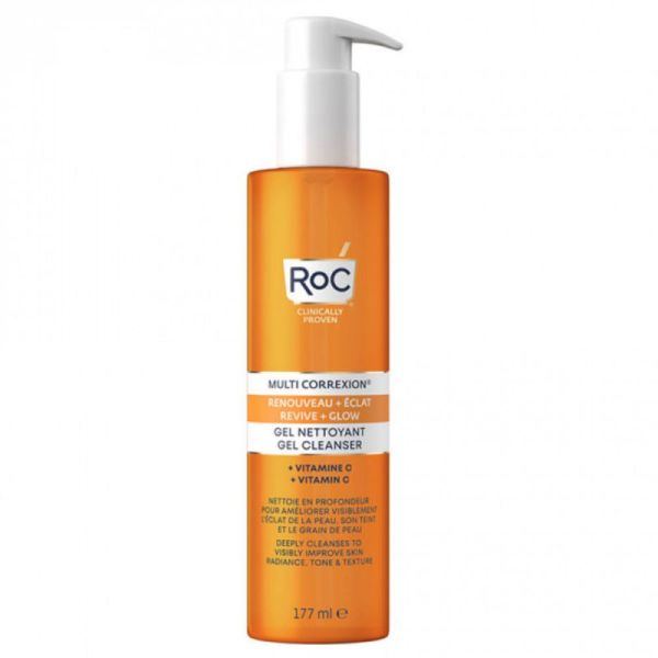 Roc Multi Correxion Revive + Glow Gel Cleanser Vitamin C 177ml
