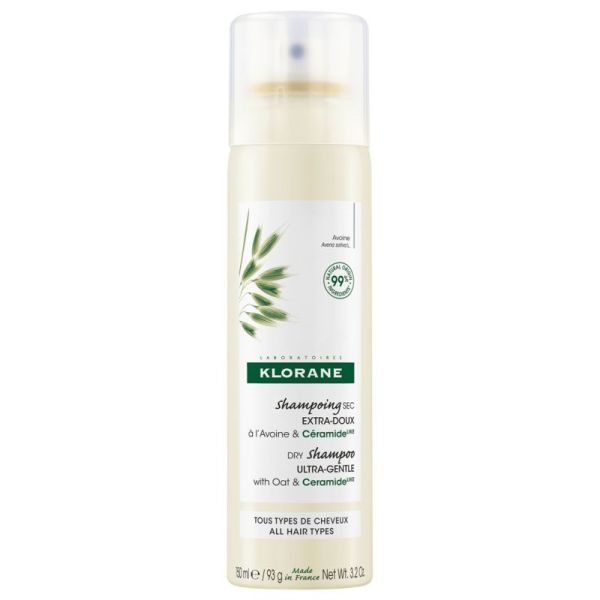 Klorane Avoine & Céramide Shampoing Sec - Tous Types de Cheveux -  Spray de 150ml