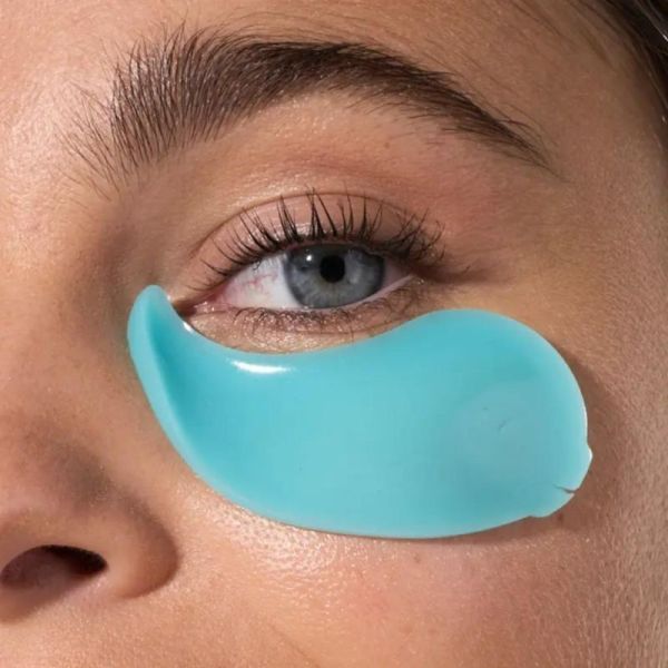 Klorane Patchs yeux lissants hydro-gel 7 paires - Bleuet bio et acide hyaluronique pour un regard défatigué