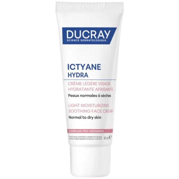 Ducray Ictyane Hydra Crème Légère Visage Hydratante 40ml – Hydratation 48h