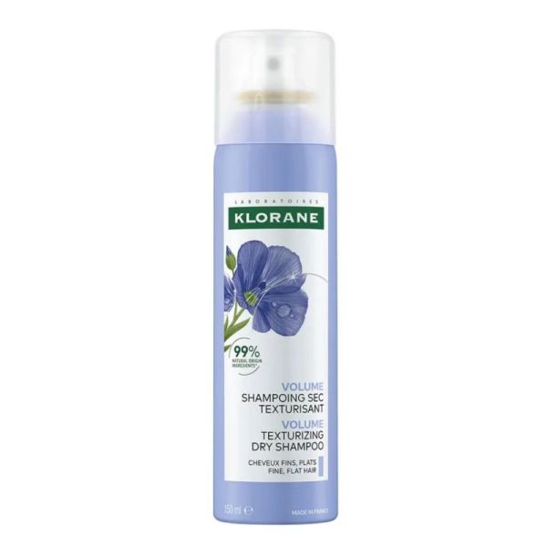 Klorane Volume Shampoing Sec Texturisant au Lin Bio Cheveux Fins - 150ml