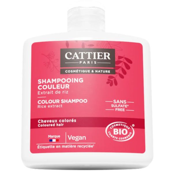 Cattier Shampoing Cheveux Colorés Couleur Bio 250ml – Éclat et protection