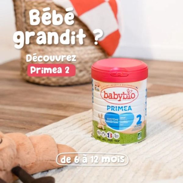 Babybio Primea Bio 1er âge 0 à 6 mois - 800 g - Lait infantile dès la naissance