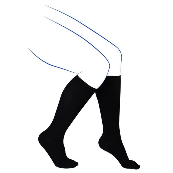 Thuasne Venoflex Fast Coton Chaussettes de Contention Femme Classe 3 Long – Fibre naturelle et confort