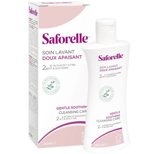 Saforelle Soin Lavant Doux Apaisant 250 ml - Gel lavant intime doux pour peaux sensibles