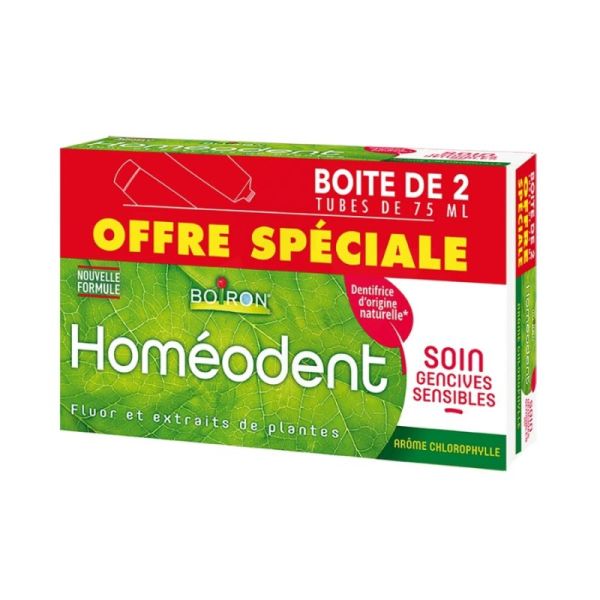 Homéodent Dentifrice Soin Gencives Chlorophylle  - Lot de 2x75ml