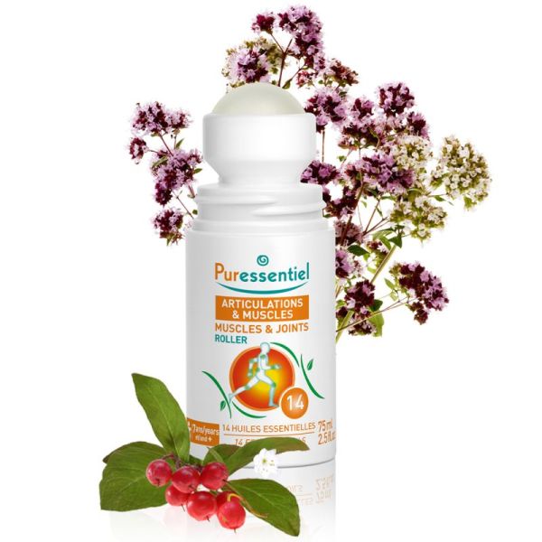 Puressentiel Articulations & Muscles Roller aux 14 Huiles Essentielles 2x75 ml – Soin décontracturant express