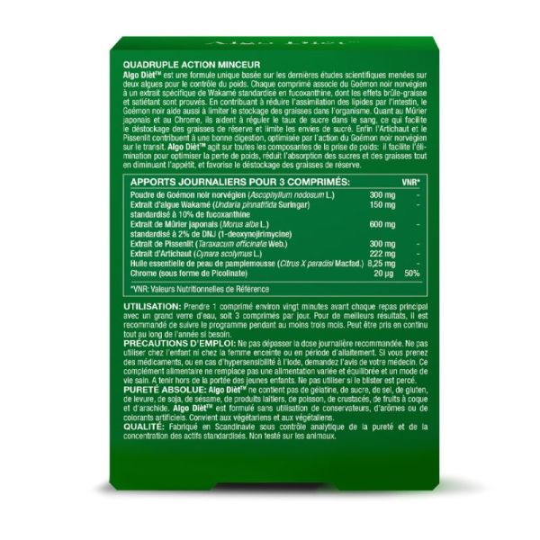 New Nordic Algo Dièt 90 Comprimés - Favorise la perte de poids et le contrôle des graisses