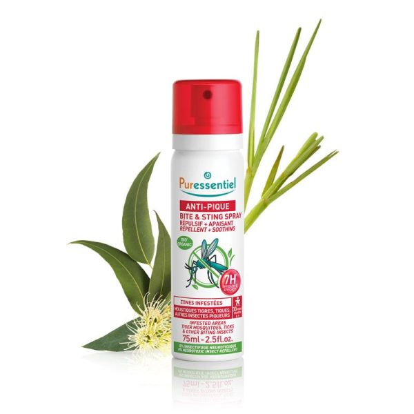 Puressentiel Anti-Pique Spray Répulsif Anti-Moustiques 75 ml