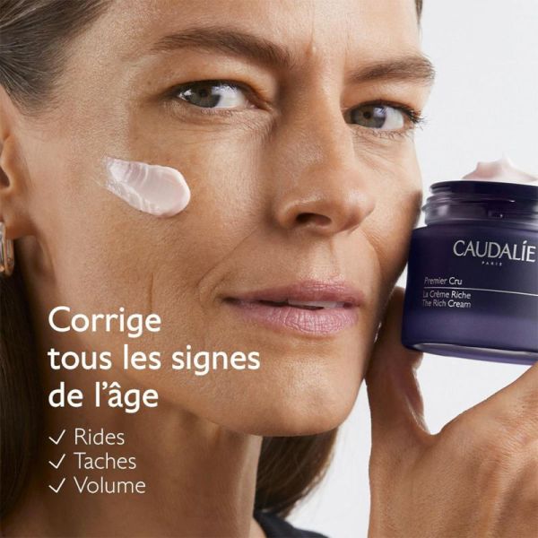 Caudalie Premier Cru La Crème Riche 50ml – Anti-âge global et nutrition intense