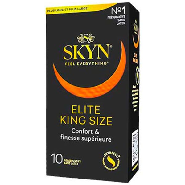 Manix Skyn Elite Préservatifs Sans Latex - King Size - Confort et Finesse Supérieure - 10 préservatifs