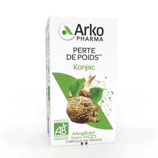 Arkopharma Arkogélules Konjac Bio - 45 Gélules - Perte de poids & satiété naturelle