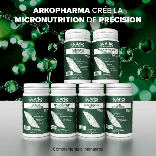 Arkopharma Arkogélules Zinc Bisglycinate 60 gélules - Soutien du système immunitaire
