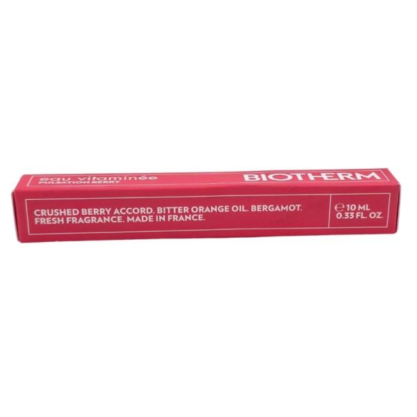 Biotherm Eau Vitaminée Eau de Toilette Pulsation Berry 10 ml – Brume corporelle fraîche, format voyage nomade