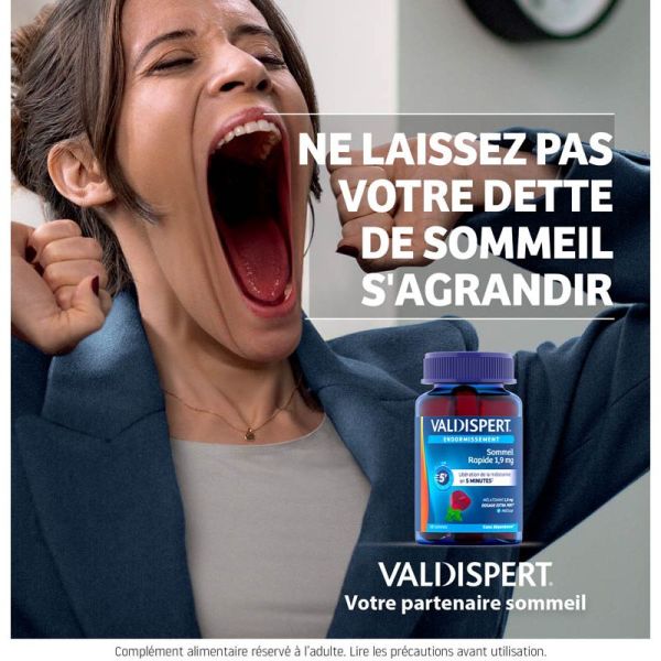Valdispert Sommeil Rapide 1,9 mg - 60 Gummies - Endormissement rapide