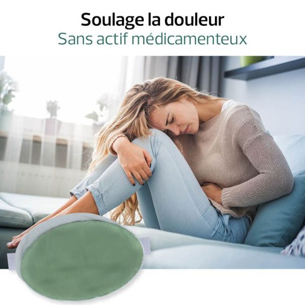 Actipoche Coussin Thermique Argile Dos & Ventre - 20 × 30 cm - Soulagement à chaud ou à froid