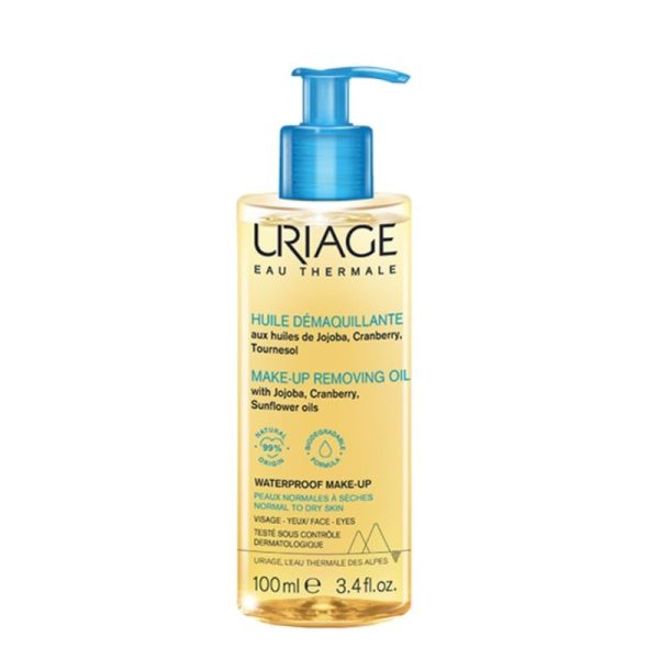 Uriage Huile Démaquillante 100 ml - Démaquille le waterproof avec un fini non gras