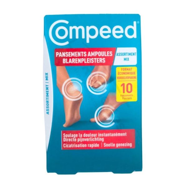 Compeed Pansement Ampoules Talon Extrême 10 pansements – protection renforcée anti-frottements