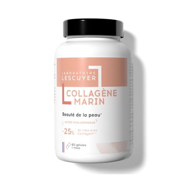 Laboratoires Lescuyer Collagène Marin Fermeté, Élasticité et Hydratation de la Peau - 60 Gélules