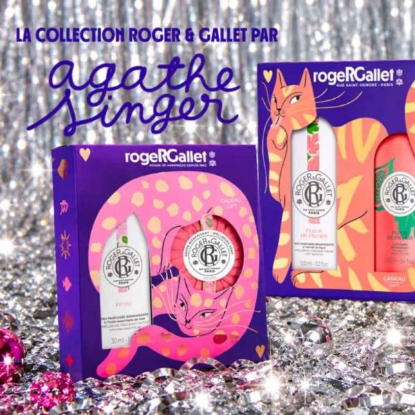 Roger&Gallet Coffret Noël Eau Parfumée et Lait Corps Fleur de Figuier - Rituel relaxant et parfumé