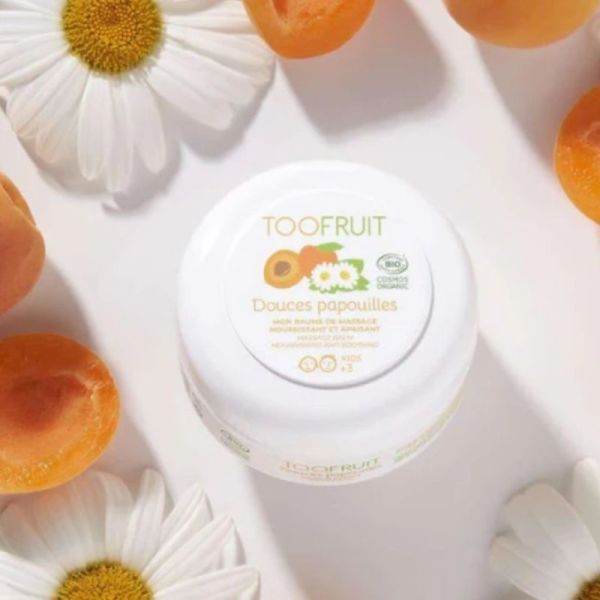 Toofruit Douce Papouilles Baume de Massage - 75ml -  Abricot/Camomille - Baume nourrissant pour enfants