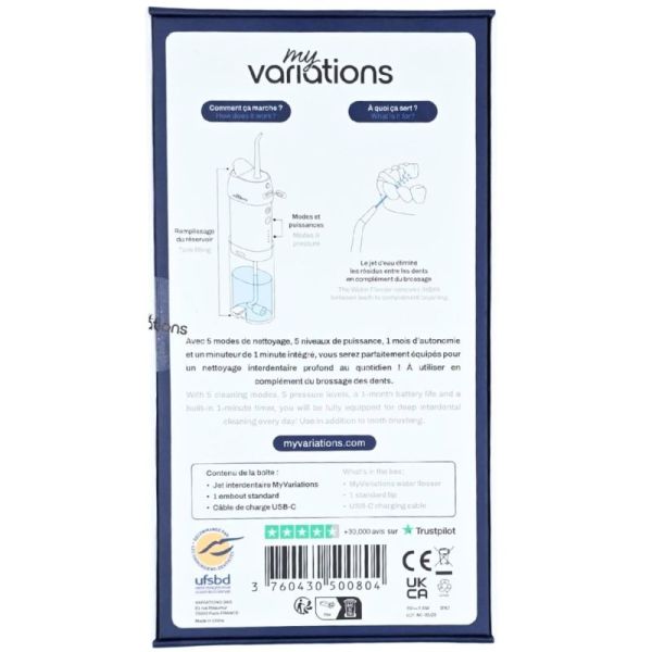 MyVariations Jet Interdentaire Midnight Blue - Nettoyage interdentaire profond au quotidien