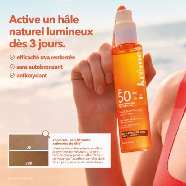 Krème Eau Solaire Fraîche SPF 50 50ml – Protection et activateur de hâle