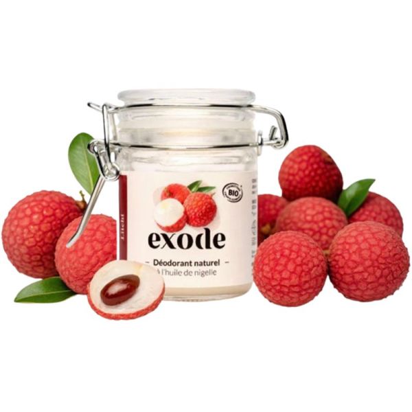 Exode Déodorant Baume Bio à l'Huile de Nigelle 50g Litchi – Efficacité 48h