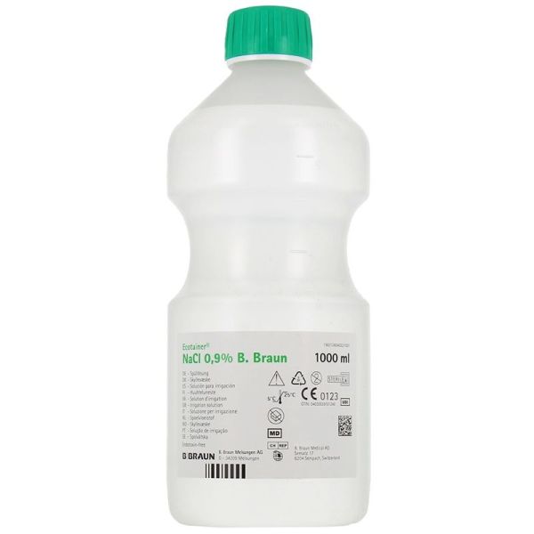 B Braun Ecotainer NaCl 0,9% Solution d'Irrigation - Sérum Physiologique - 1000ml